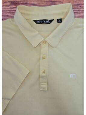Travis Mathew Mens Yellow Pima Cotton Blend Polo Size XXL